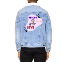 Rescue Love Design Rescue Dogs Blue Unisex Sherpa-lined Denim Jacket | Artistshot