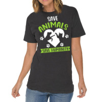 Save Animals Serve Humanity Girl Vintage T-shirt | Artistshot