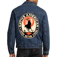 Caddo Tribe Native American Indian Proud Art Deco Vintage Trending Men Denim Jacket | Artistshot