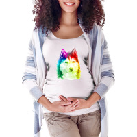 Siberian Husky Lgbt Maternity Scoop Neck T-shirt | Artistshot