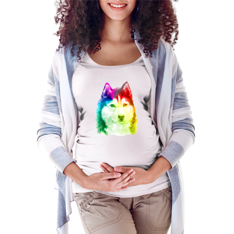 Siberian Husky Lgbt Maternity Scoop Neck T-shirt by Gurkan | Artistshot