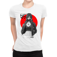 Cyberpunk Cyborg Gas Mask Girl Modern Urban Style Ladies Fitted T-shirt | Artistshot