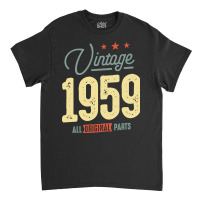 Trending Vintage Born In 1959 - 63rd Birthday Retro Classic Classic T-shirt | Artistshot