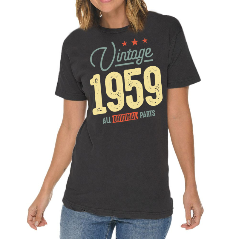 Trending Vintage Born In 1959 - 63rd Birthday Retro Classic Vintage T-Shirt by Jerhogen528 | Artistshot