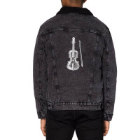 Cello Player Strings Music Instrument Music Lover Gift Unisex Sherpa-lined Denim Jacket | Artistshot