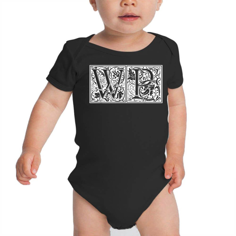 Wp   Initials W P Name Surname Onomastics Onomatology T Shirt Baby Bodysuit by araceliphexy | Artistshot