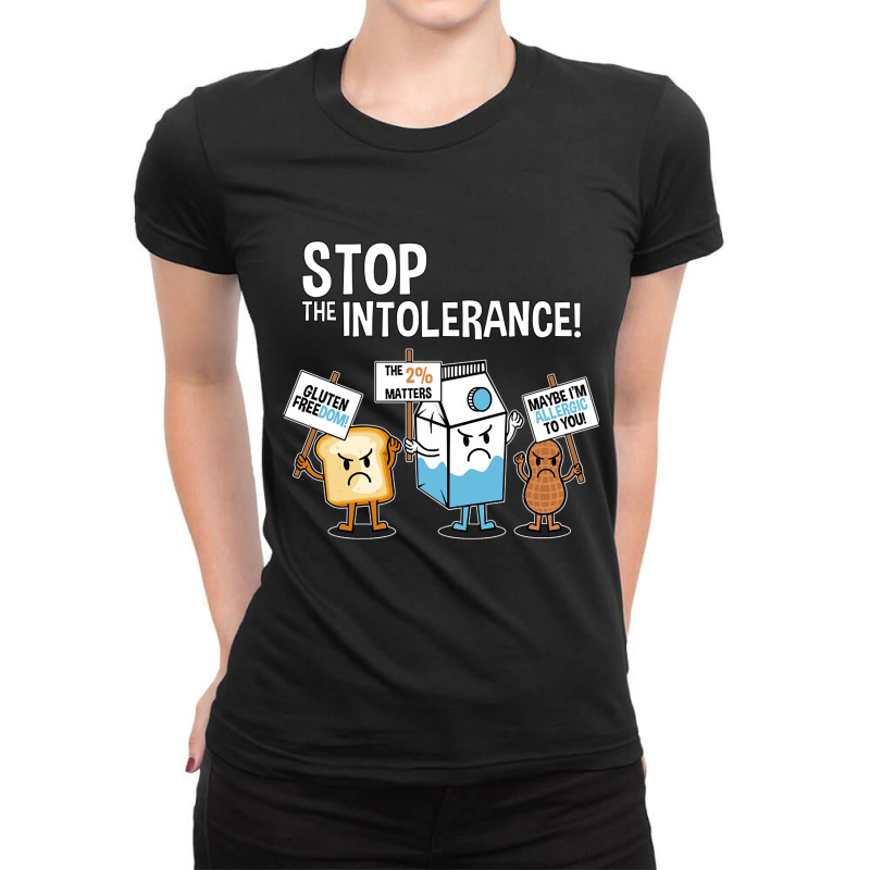 Trending Food Allergies Are A Real Pain So Stop The Intolerance Ladies Fitted T-Shirt by michealyoungerlk01 | Artistshot