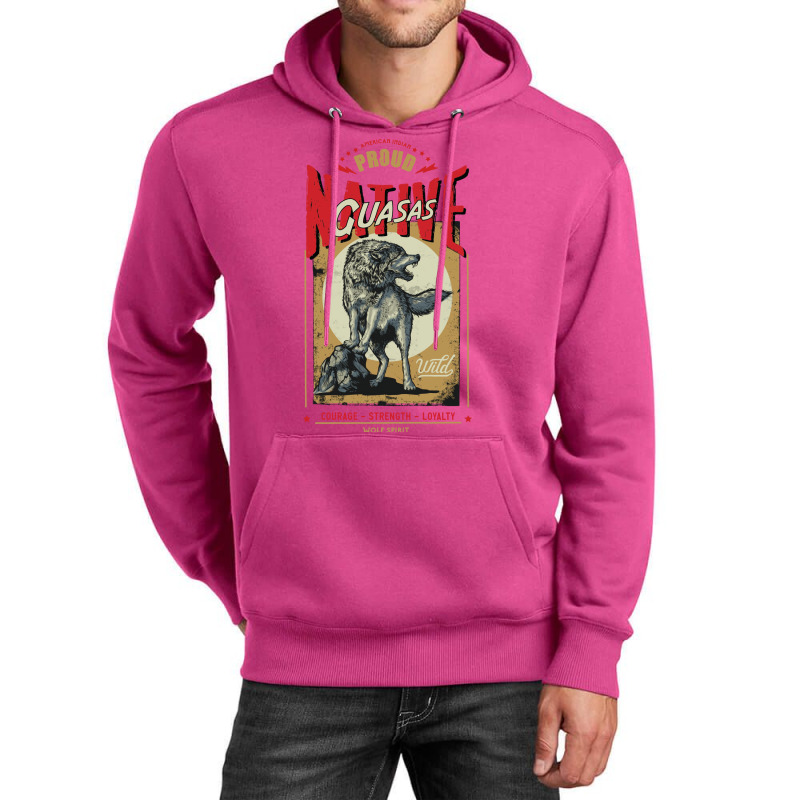 Guasas Native American Indian Born Wolf Spirit Retro Nature Unisex Hoodie by uosisabboudh | Artistshot