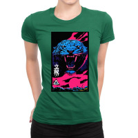 Vaporwave Animal Print Tiger Modern Fashion Cyberpunk Style Ladies Fitted T-shirt | Artistshot