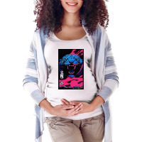 Vaporwave Animal Print Tiger Modern Fashion Cyberpunk Style Maternity Scoop Neck T-shirt | Artistshot