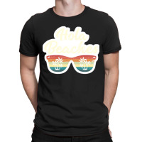 Hola Beaches Beach Humor Pun Vintage Sunglasses And Palm Trees Summer T-shirt | Artistshot