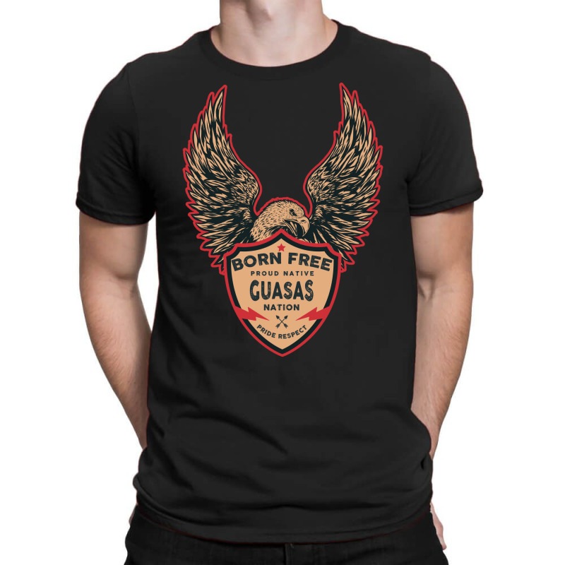 Guasas Native American Indian Born Freedom Eagle 70s T-shirt | Artistshot