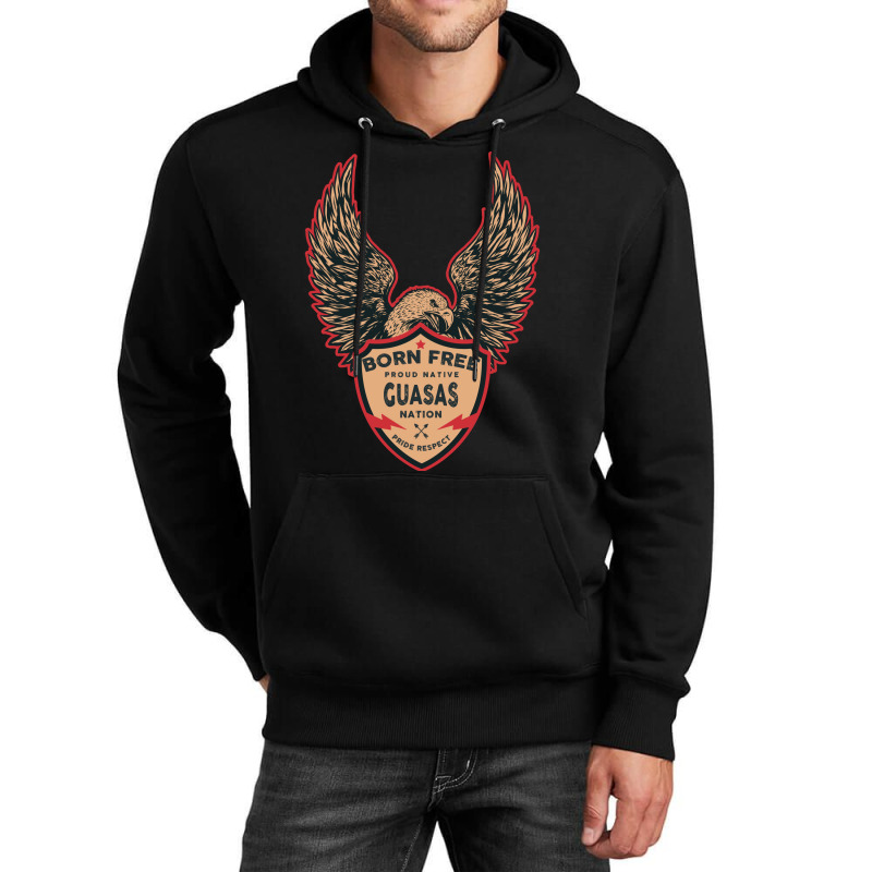 Guasas Native American Indian Born Freedom Eagle 70s Unisex Hoodie | Artistshot