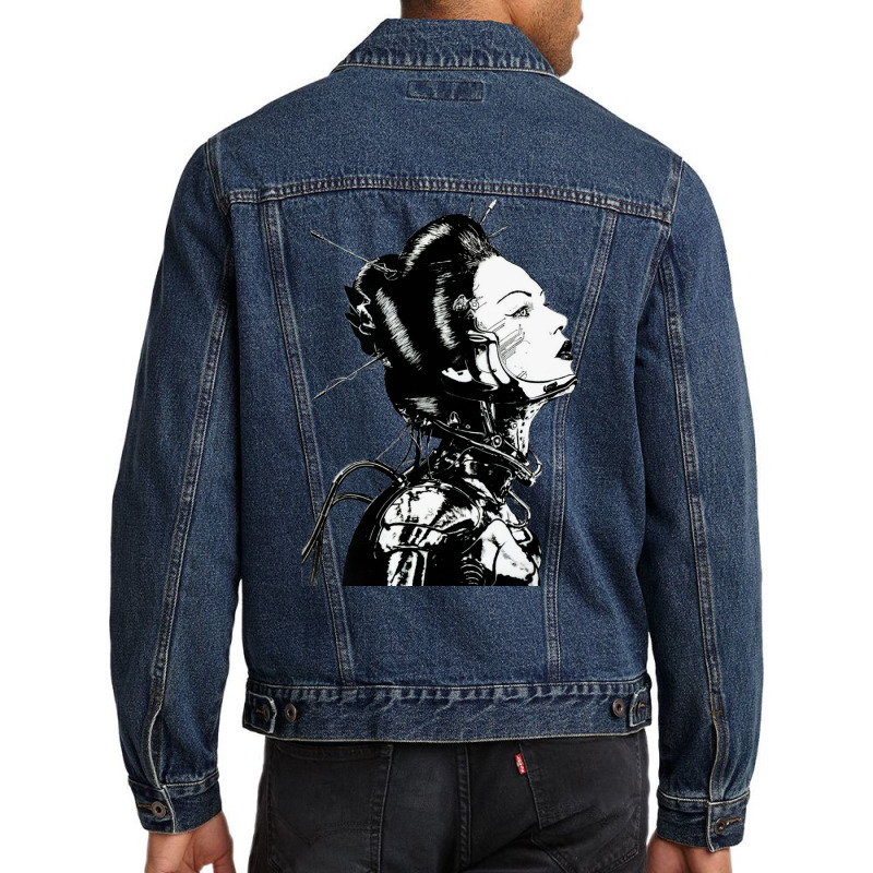 Cyberpunk Girl Vaporwave Aesthetic Men Denim Jacket | Artistshot