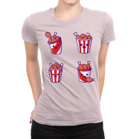 Cute Bucket Fried Chicken Collection Cool Ladies Fitted T-shirt | Artistshot