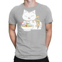 Anime Cat Eating Ramen Girl T-shirt | Artistshot