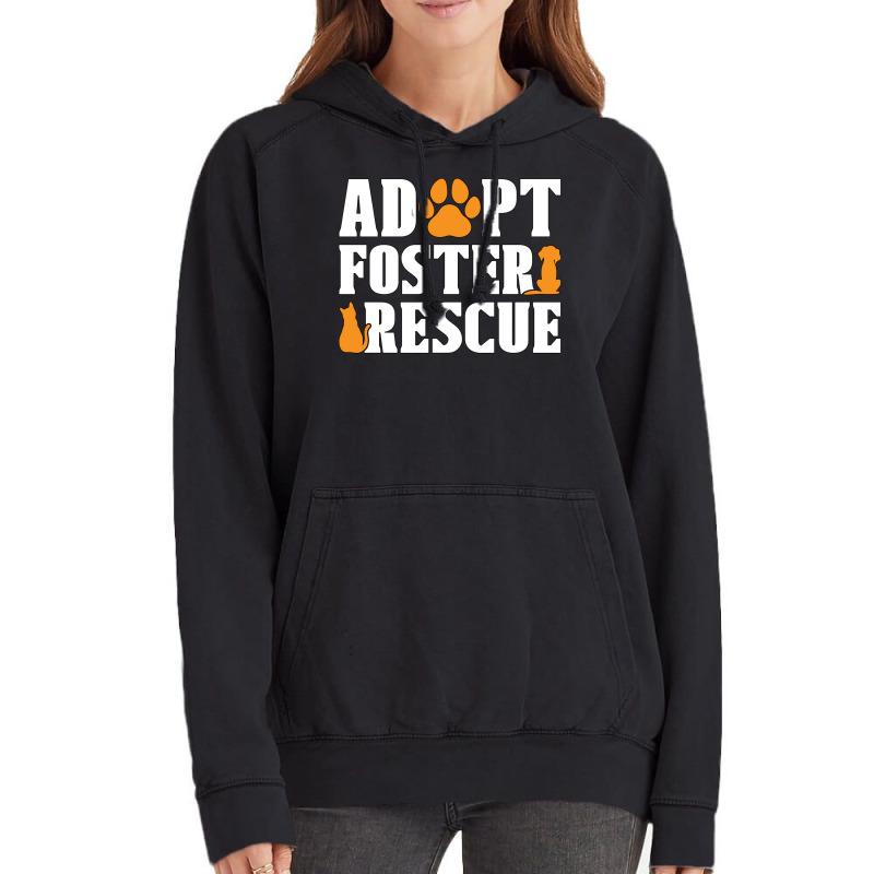 Animal Rescue Adopt Foster Adoption Animal Rescuer Red Vintage Hoodie by maciegfvrf | Artistshot