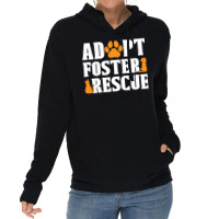 Animal Rescue Adopt Foster Adoption Animal Rescuer Red Lightweight Hoodie | Artistshot