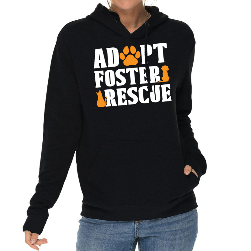 Animal Rescue Adopt Foster Adoption Animal Rescuer Red Lightweight Hoodie by maciegfvrf | Artistshot