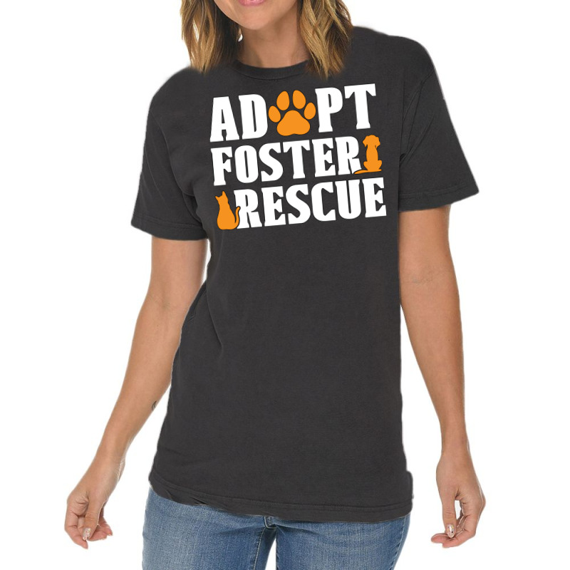 Animal Rescue Adopt Foster Adoption Animal Rescuer Red Vintage T-Shirt by maciegfvrf | Artistshot