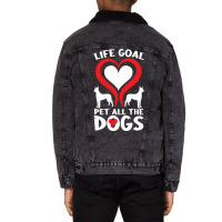 Animal Rescue Shelter Rescue Dog Quote Unisex Sherpa-lined Denim Jacket | Artistshot