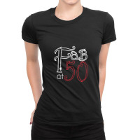 Fab At Birthday Gift Rhinestone Diamante Adults Sizes Birthday Grandma Ladies Fitted T-shirt | Artistshot