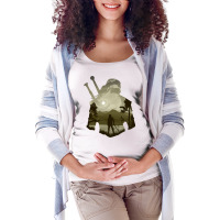 Geralt The Witcher Minimalist Illusion Art Maternity Scoop Neck T-shirt | Artistshot