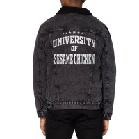 University Of Sesame Chicken Tumblr Unisex Sherpa-lined Denim Jacket | Artistshot