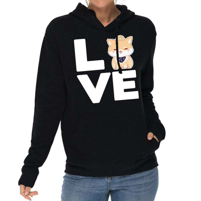 Love Dog Retro Lightweight Hoodie by maciegfvrf | Artistshot