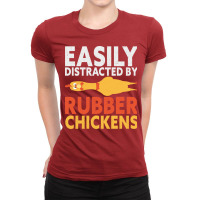 Rubber Chicken Enthusiast Loud Scream Yellow Music Aesthetic Ladies Fitted T-shirt | Artistshot