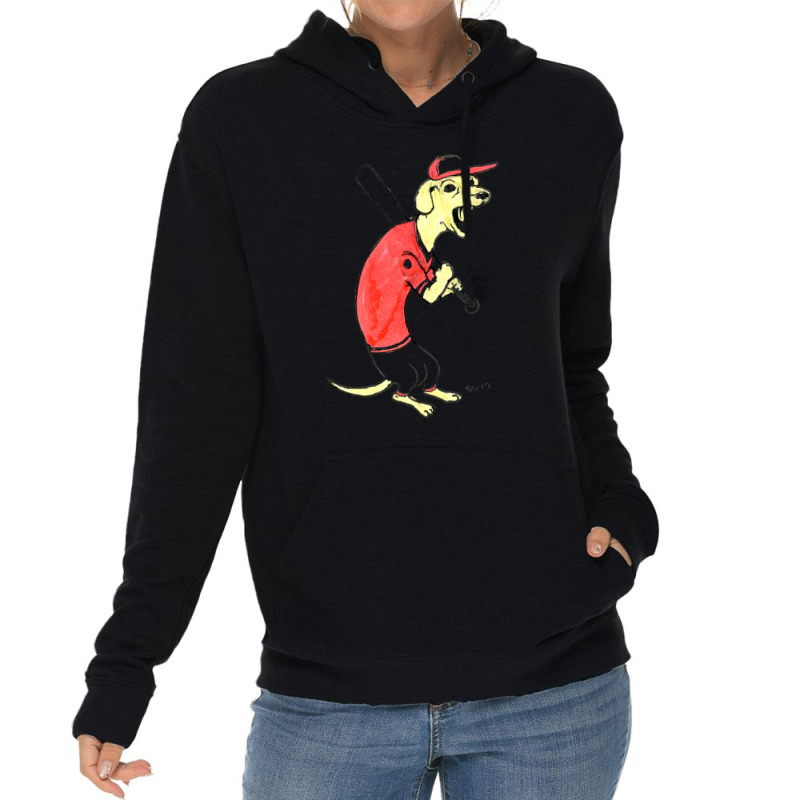 Dachsund Baseball Hipster Lightweight Hoodie | Artistshot