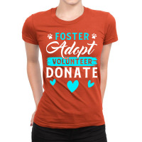 Foster Adopt Volunteer Donate Funny Animal Rescue Foster Hipster Natur Ladies Fitted T-shirt | Artistshot