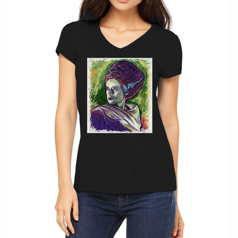 Limited Edition Frank's Bride Abstract Women's V-Neck T-Shirt by michealyoungerlk01 | Artistshot