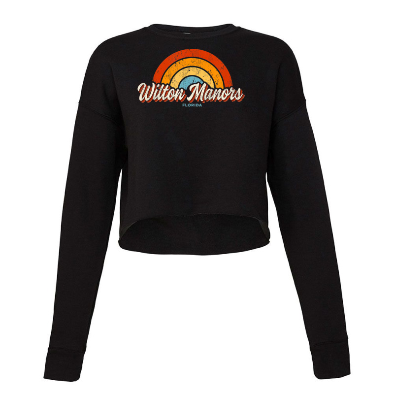 Trending Wilton Manors Florida Fl Vintage Rainbow Retro 70s Cropped Sweater by haodinhvan1 | Artistshot