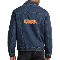 Crna Nurse Anesthetist Retro Design Men Denim Jacket | Artistshot