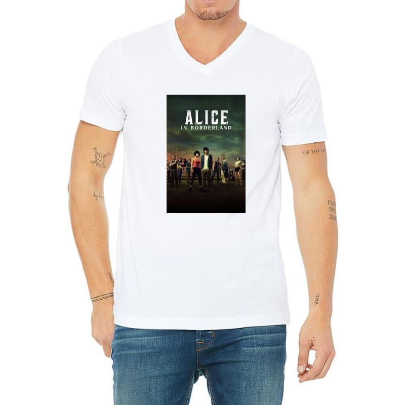 Alice Borderline V-Neck Tee by steverlopez | Artistshot