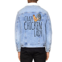 Crazy Chicken Lady Blue Unisex Sherpa-lined Denim Jacket | Artistshot