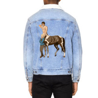 Halloween Centaur Jaskier & Ciri Unisex Sherpa-lined Denim Jacket | Artistshot