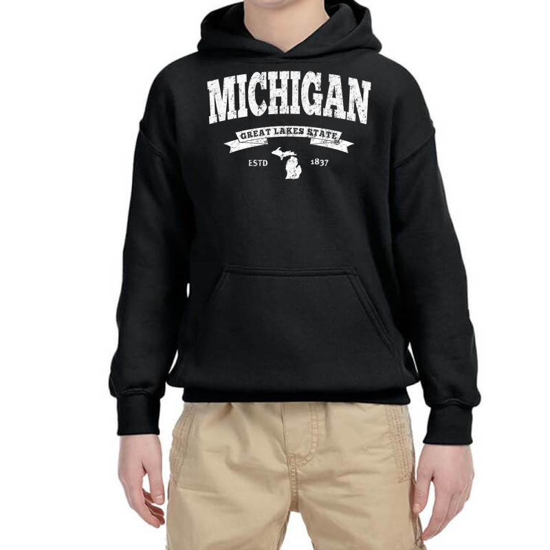 Michigan Hoodie. Vintage Michigan Sweatshirt Retro Mi Youth Hoodie | Artistshot