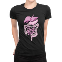 Detailed Digestive System Green Ladies Fitted T-shirt | Artistshot