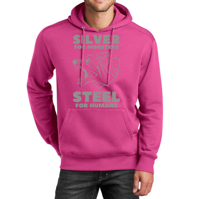 Snarling Wolf   Silver For Monsters   Steel For Humans   Fantasy Unisex Hoodie | Artistshot