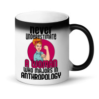 Never Underestimate Woman Anthropology Aesthetic Magic Mug | Artistshot