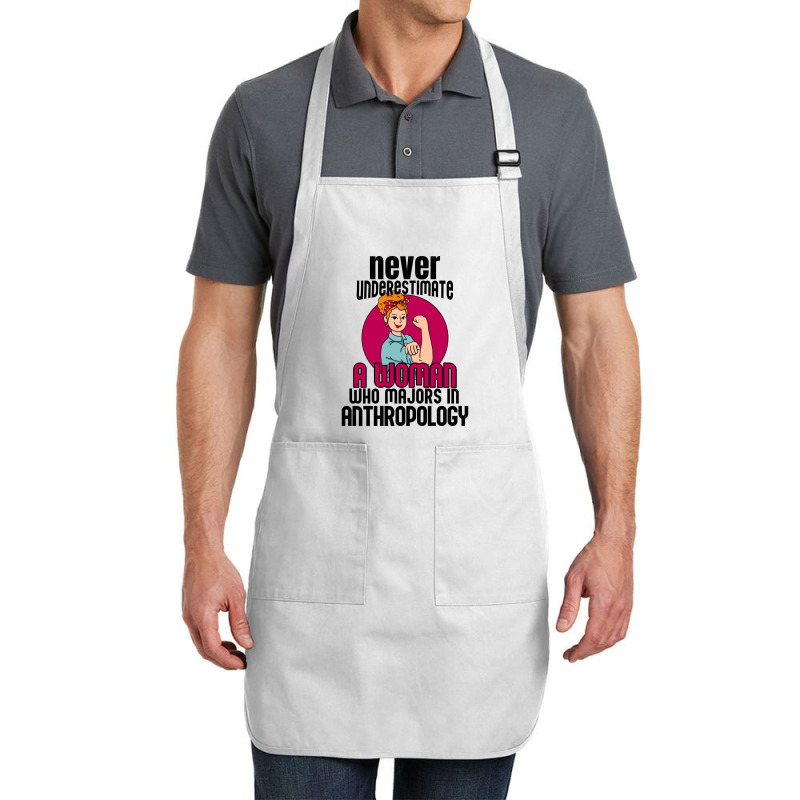 Never Underestimate Woman Anthropology Aesthetic Full-length Apron | Artistshot