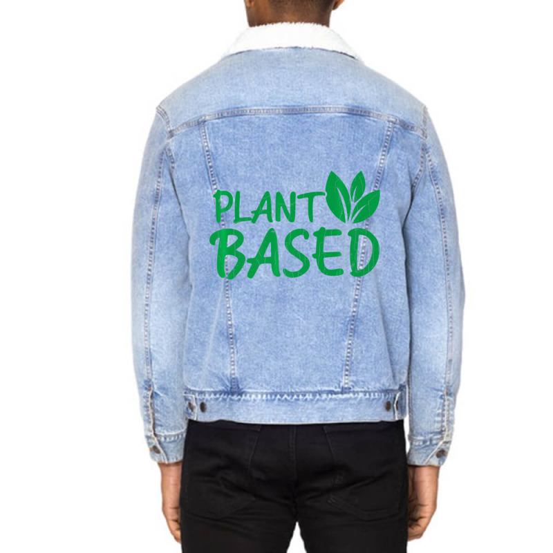 Plant Based Vegetarian Vegan Vegetables Food Lover Unisex Sherpa-Lined Denim Jacket by tiennguyen | Artistshot