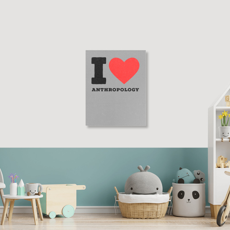 I Love Anthropology Aesthetic Portrait Canvas Print | Artistshot