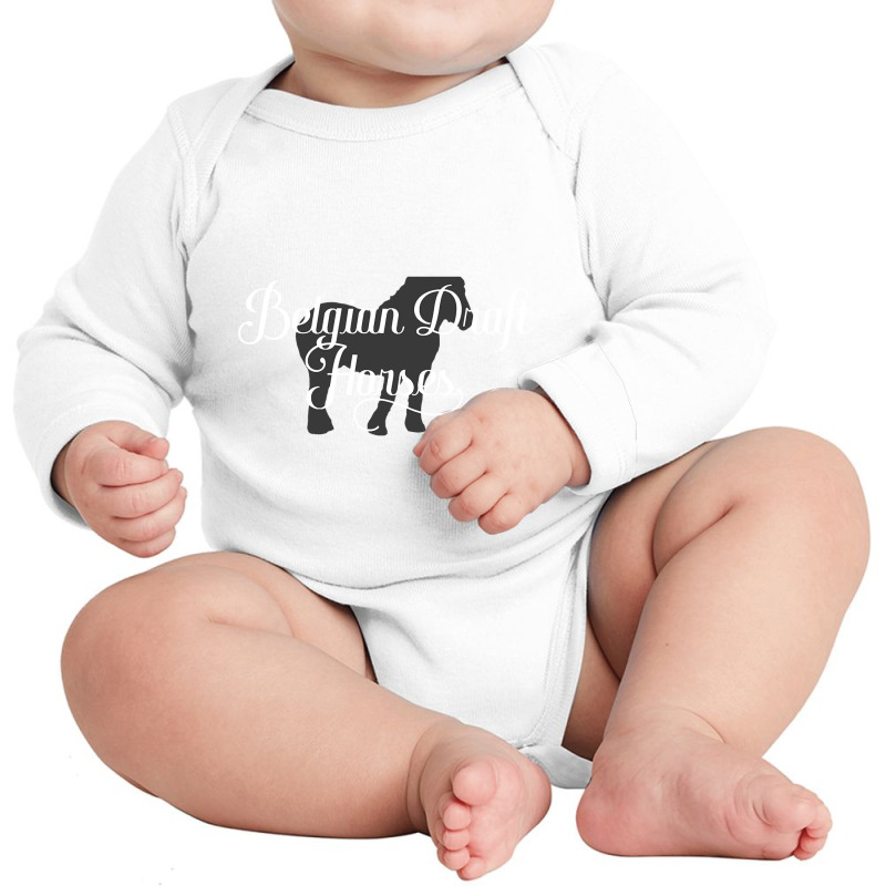 Trending Belgian Draft Rider Horse Lover Long Sleeve Baby Bodysuit | Artistshot