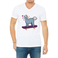 Horse Pro Skater V-neck Tee | Artistshot