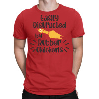 Rubber Chicken Enthusiast Loud Scream Yellow Red T-shirt | Artistshot