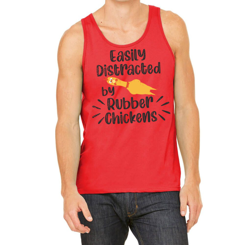 Rubber Chicken Enthusiast Loud Scream Yellow Red Tank Top by ravadadanine2 | Artistshot