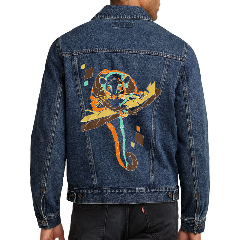 Vintage Retro Opossum Pop Art Ringtail Possum Basic Graphic Long Men Denim Jacket | Artistshot